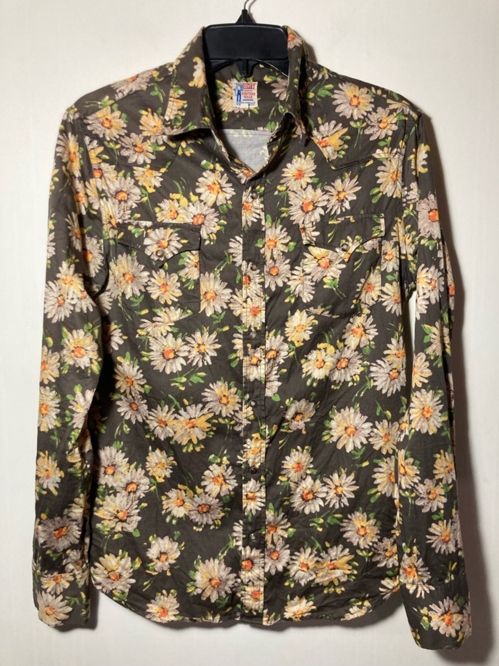 Levi’s Vintage Western Wear Long Sleeve Shirt Pearl Snap Closure Size XSmall